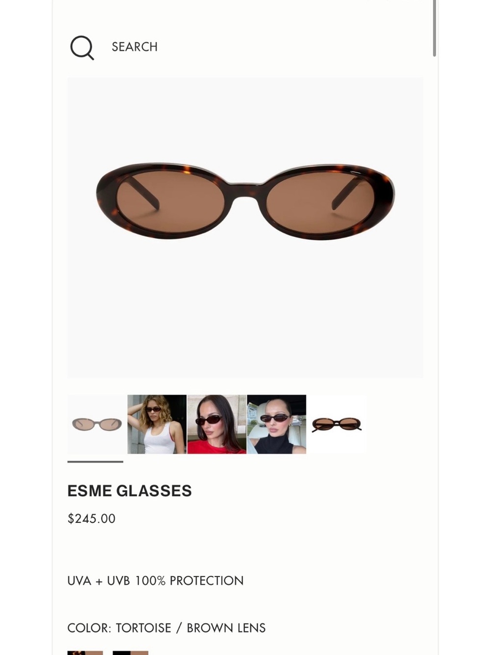 Esme Tortoiseshell Oval Sunglasses — Brown Lens